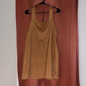 Brown corduroy shift dress